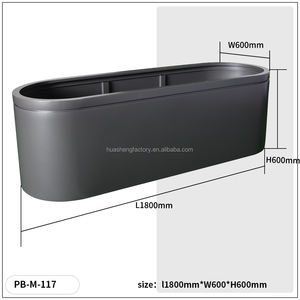 אדניות פרחים מלבניות גדולות מפלדה מגולוונת, הזמנה בכמות גדולה, עציצים ממתכת, אדנית חיצונית, סיטונאי, מחיר זול, אדניות - Product Image 4