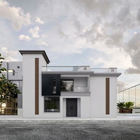 Villa préfabriquée en acier léger, maison de luxe modulaire, adaptable à différents climats extérieurs