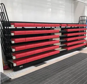 Outdoor Indoor Portable Telescopic Bleachers Stadium Seating Movable Steel Material Grandstand Gym Fixed Telescopic Bleachers