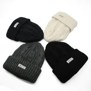 Bonnet d'hiver doublé <span class=keywords><strong>3M</strong></span> <span class=keywords><strong>Thinsulate</strong></span> avec revers côtelé épais et logo personnalisé, chapeau chaud pour sports de plein air, Gorras Hombre - Product Image 3