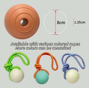 LY 2026 Nouveaux jouets à mâcher modernes pour animaux de compagnie, balle pour chien en mousse EVA écologique avec design à trous, pour le jeu interactif en extérieur et les sacs de transport de vacances - Product Image 4