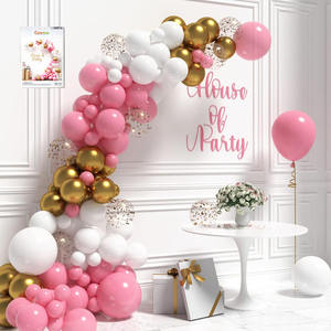 Kit d'arche de ballons en gros pour décoration de mariage en plein air, fête d'<span class=keywords><strong>anniversaire</strong></span>, ballons en latex <span class=keywords><strong>rose</strong></span>, blanc, or chromé de 5, 12, 18 pouces, <span class=keywords><strong>guirlande</strong></span> de ballons - Product Image 5