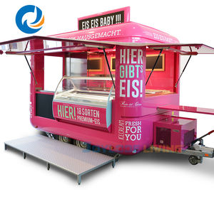 Remorque de restauration professionnelle en fibre de verre, cuisine mobile avec service de restauration rapide pour événements en plein air et restaurants - Product Image 1