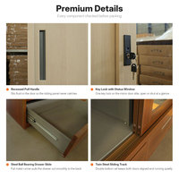 Lemari pakaian baja geser 2 pintu dengan cermin, laci, dan rak logam, lemari pakaian modern untuk kamar tidur, desain lemari pakaian custom