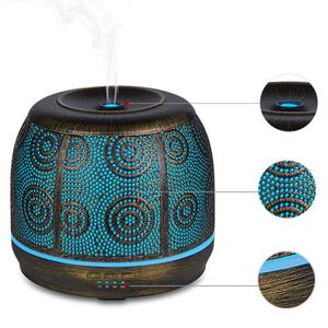 गर्म 500 मिलीलीटर धातु आवश्यक तेल विसारक, अल्ट्रासोनिक शांत धुंध आयरन ह्यूमिडिफायर - Product Image 5