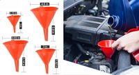 Ensemble de 4 entonnoirs automobiles à large ouverture, entonnoirs à carburant à long col, flexibles, à angle droit, bec détachable, filtre à entonnoir en PP