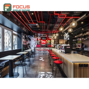 Vitrina Comercial para Café, Panel de Vidrio Alto, Exhibidor de Granos de Café, Vitrina para Cafetería en Color Nogal - Product Image 4