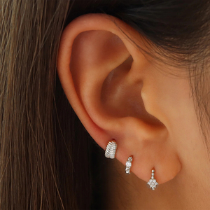 CANNER Minimalist Jewellery 925 Sterling Silver <b>Small</b> Huggie Earrings 18K <b>Gold</b> Plated Cubic Zircon <b>Hoops</b> Earrings for Women - Product Image 5