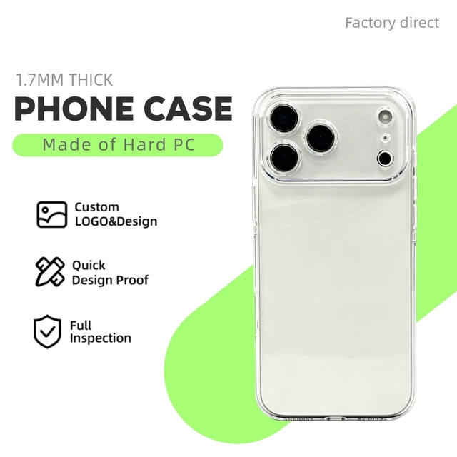 Blank Clear Hard PC Phone Case UV Printing Custom Pattern OEM ODM Protective Cover in Stock Phone case for iPhone 18 Pro Max