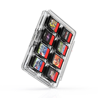 Boîte de rangement magnétique transparente double couche grande capacité pour cartes de jeu Nintendo Switch 2, 16 emplacements