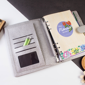 Customized Day Planner <strong>Soft</strong> Cover Foil Stamping Monthly <strong>Notebooks</strong> Refillable <strong>6</strong> Ring Note Books With Loose-leaf Binder - Product Image 4
