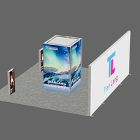 Stand d'exposition modulaire avec espace de rangement TIANLANG, système d'affichage en tissu lumineux pour stand de salon professionnel