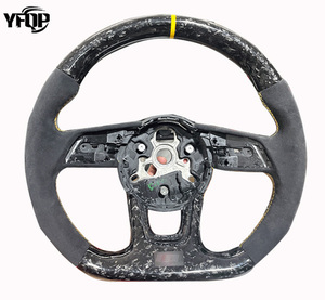 Volante Deportivo de Fibra de Carbono Negra Forjado a Medida para Autos <span class=keywords><strong>Audi</strong></span> A4 A5 S3 <span class=keywords><strong>45</strong></span> RS3 RS4 RS5 B9 - Product Image 3