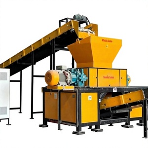 <b>Top</b> Quality Municipal Solid Waste Shredder <b>Machine</b> Double Shaft More Than 5000 Kg Hr Capacity Semi Automatic Industrial Crushing - Product Image 1