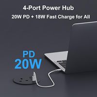 Prise de courant industrielle britannique 10A 20W avec chargeur USB rapide, multifonctionnelle, pour usage hospitalier, bureau ou table, 250V, en plastique