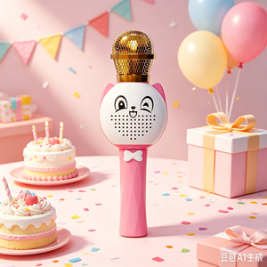Micrófono Karaoke Bluetooth con Diseño de Gato, 5.2, Eco, Reverberación, Entrada de Audio para Tarjeta TF, Compatible con Teléfonos <span class=keywords><strong>Apple</strong></span> y Android - Product Image 3