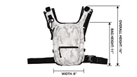 Sac de poitrine minimaliste FROSTY PEAKS pour snowboard/ ski, fermeture éclair, bretelles, poches latérales doubles, téléphone facilement accessible