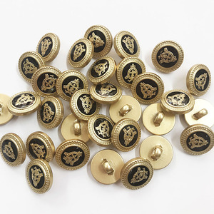 Customization Plastic Copper Buttons With Anchor Pattern Lion LOGO 15mm abs Plastic Gold Button 21mm For Suit Coat Buttons