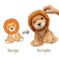 Peluche Lion Assis Personnalisée Ultra Douce 25cm Anti-Stress pour Décoration Chambre Enfant Vente en Gros Personnalisée OEM ODM