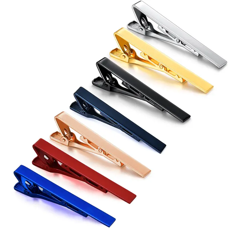 China Manufacturers Unique Silver Gold Copper Men's Tie Clips With Good Quality