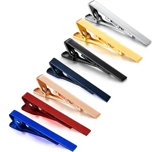 China Manufacturers Unique Silver Gold Copper Men's Tie Clips With Good Quality