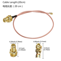 Câble coaxial RF RG178 Pigtail avec connecteur SMA mâle, adaptateur SMA vers UFL
