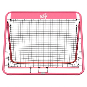Pink Foldable Soccer Training <b>Rebounder</b> <b>Net</b> for Children Metal Frame All Seasons Use - Product Image 1