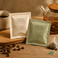 Sachet de café à dosser imprimé avec logo personnalisé, pochette plate à trois soudures latérales en Mylar pour l'emballage du café moulu