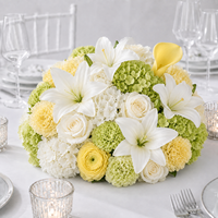 Composition florale artificielle hautement réaliste, vertes et épurées, style fleurs sauvages de printemps, pour allée de mariage, table, toile de fond de mariée et anniversaire