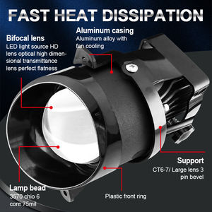 Lente de tipo Lente de proyección de lámpara antiniebla de coche universal Lente de proyector BI de alto brillo de <span class=keywords><strong>largo</strong></span> alcance - Product Image 3