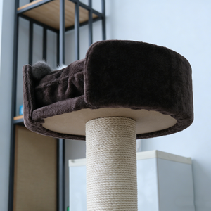 Griffoir robuste pour chat avec lit en peluche surélevé - Meuble stable pour chat - Product Image 2