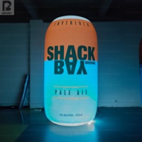 Bouteille de bière gonflable LED personnalisée avec logo, lumière intégrée, impression intégrale, panneau publicitaire pour brasserie, bar, festival