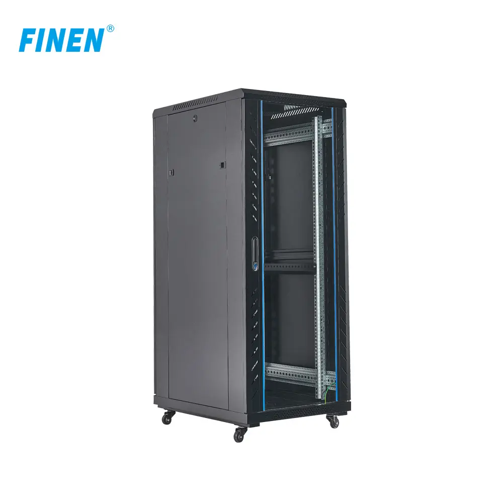 CNC SPCC 19 Inch Standard 600mm*1000mm*27U PDU Fan Outdoor Storage Server Rack Network Cabinet