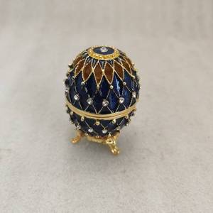 Nouveau vert russe Fabergé Style <span class=keywords><strong>oeuf</strong></span> et boîte élément cristaux bibelot pilule bijoux <span class=keywords><strong>porte</strong></span>-anneau boîte - Product Image 5