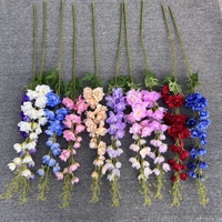 Fleur artificielle en soie unique, jacinthe, violet, spurier, delphinium, pour arrangement floral, décoration de la maison, hôtel, mariage