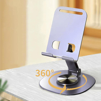 360 °   Soporte Plegable de Aleación para Accesorios de Teléfono Móvil, Soporte de Escritorio para Reloj