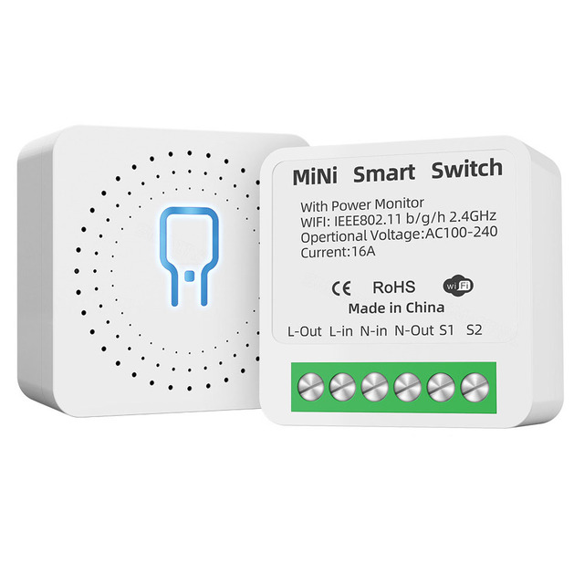 16A Tuya WIFI BLE Smart Mini Circuit Breaker Switch Module Power Monitor for Wall Switch Socket Google Home Alexa