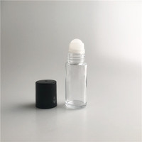 Bouteilles en verre d'huile essentielle délicate de luxe de haute qualité de 30ml 50ml avec des boules de rouleau
