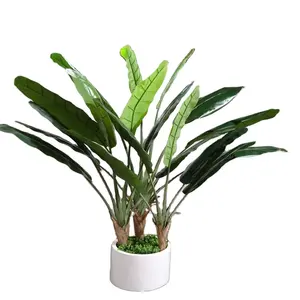 Hot sale indoor decorative plant high simulation 1.8-2.8m traveller tree banana tree bird of paradise