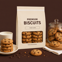 Sacs d'emballage pour biscuits, imprimés sur mesure, qualité alimentaire, refermables, vente en gros