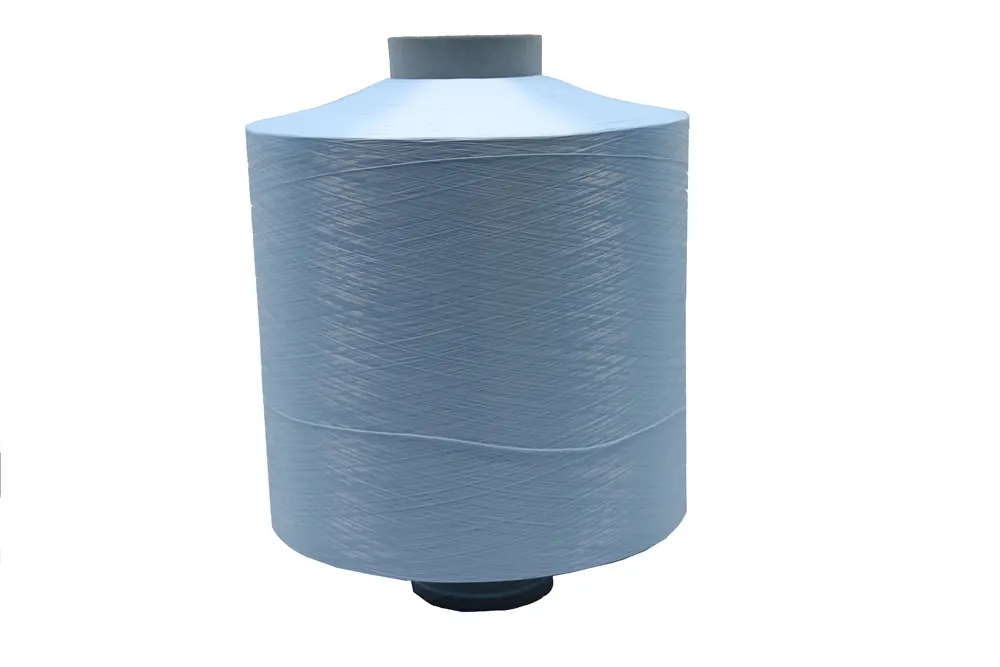 Polyester DTY fil Polyester fil à tricoter 150D/48F blanc brut