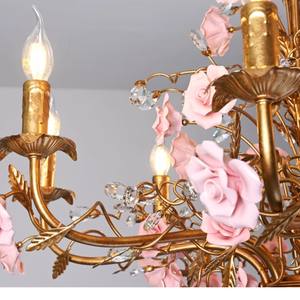 <span class=keywords><strong>Lustre</strong></span> rétro français de style pastoral, style campagnard américain, en fer, pour chambre d'enfant, restaurant, magasin de vêtements, etc. - Product Image 3