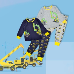 Biancheria da notte per bambini a manica corta all'ingrosso <span class=keywords><strong>pigiama</strong></span> per bambini con stampa di cartoni animati <span class=keywords><strong>pigiama</strong></span> traspirante per i ragazzi per la primavera - Product Image 2