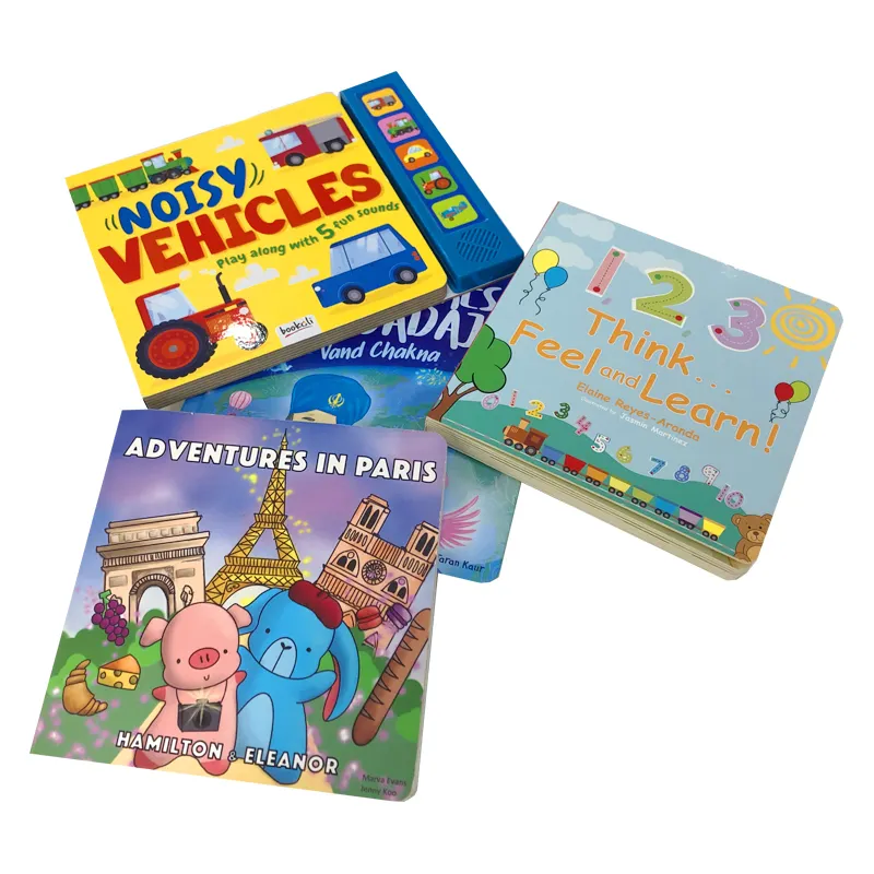 مجموعة كتب قصص هزلية ملونة بالكامل مخصصة للبيع بالجملة كتب بغلاف مقوى كتب من الورق المقوى للأطفال