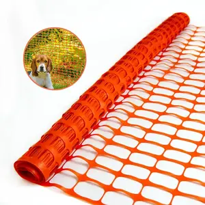 100GSM Orange Safety Fence Tensile Plastic Mesh For Construction Barrier Warning Fence Netting JC003-1