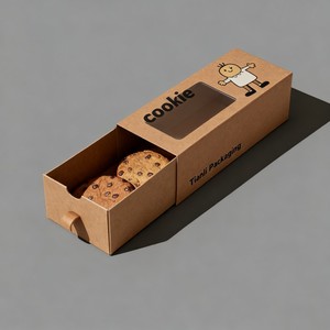 Cajas de embalaje de impresión digital <span class=keywords><strong>personalizadas</strong></span> al por mayor <span class=keywords><strong>para</strong></span> galletas, galletas, chocolate, caja Kraft de grado alimenticio con bandeja de plástico PS - Product Image 5