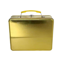 Boîte à lunch en métal personnalisée en gros avec poignée pour bonbons, capacité 1000 ml, emballage alimentaire de qualité, boîte en fer blanc avec poignée OEM