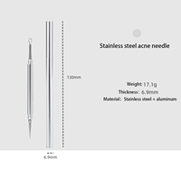 Extracteur de Comedo d'aiguille d'acné d'acier inoxydable de Double tête de haute qualité