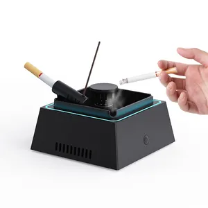 Wholesale Custom Logo Anti Smoke Absorbent Portable Mini Pocket Electric Smart Lighthouse Smokeless Ashtray