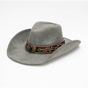 Modischer Klassischer Unisex Leder-Cowboyhut Western-Stil für Männer und Frauen Vier Jahreszeiten Party Geschäft - Product Image 2